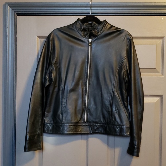 Leather Moto Jacket - Picture 1 of 3